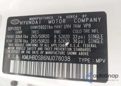 2022 Genesis Gv80 2.5T Awd from USA, damaged, VIN KMUHBDSB6NU078038